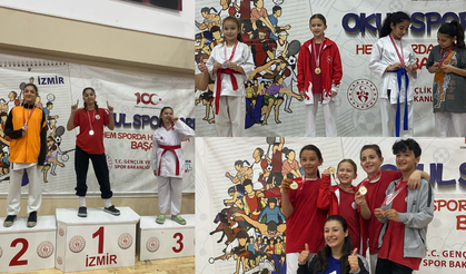 Bayraklı'nın Minik Karatecileri 14 Madalya Kazandı