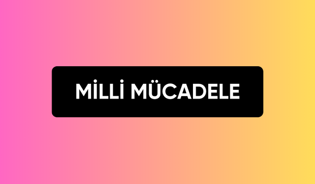 MİLLİ MÜCADELE